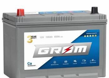 Akumulator 100Ah 850A GROM Jap Lewy plus ŁÓDŹ, DARMOWY DOWÓZ!