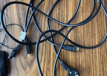 Komplet kabli od monitora sygnałowy Display Port  DVI 24+1 +zasilający