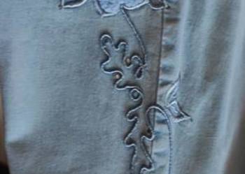 Spodnie dżinsowe z haftem. Spodnie dżinsowe z haftem.