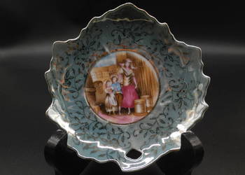 Porcelanowy talerzyk/paterka scenka rodzajowa
