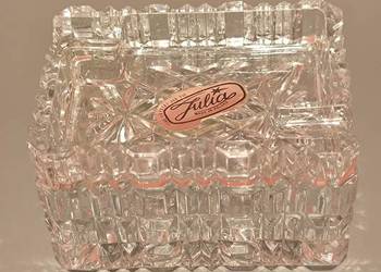 Kryształowa szkatułka popielnica PRL