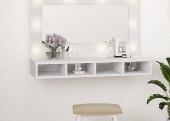 vidaXL Szafka z lustrem i oświetleniem LED, biała, 90x31,5x62 cm（sku808891）