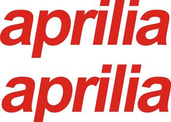Aprilia 2szt 30x11cm czerwone naklejki tuningowe na motocykl
