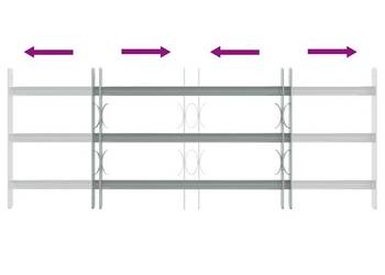 vidaXL Krata na okno z regulacją, 3 metalowe pręty(SKU:141383)
