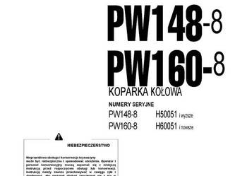 Instrukcja obsługi Komatsu PW160-8 DTR 160-8 PW