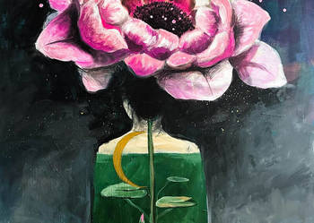 "Przebudzenie" obraz olejny na płótnie 100x80cm artystki Adriany Laube
