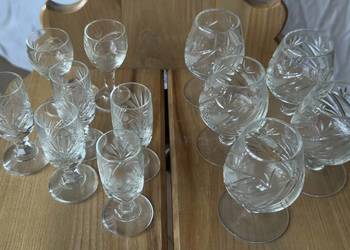 Kryształowe Kieliszki PRL 12szt