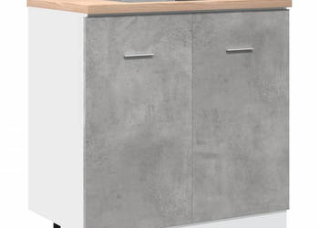 Szafka pod zlew szarość betonu 80x46x815 cm WM-856076
