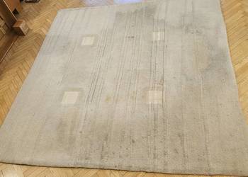 Dywan biały (odcień kremowy) 100% wełna 200*200 cm