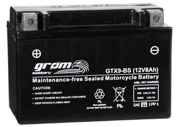 Akumulator 8Ah 130A GROM GTX9-BS YTX9-BS 12V