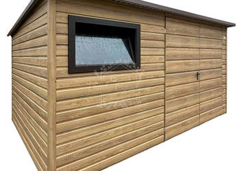 Domek ogrodowy 4x3m – brama dwuskrzydłowa – okno – winchester ID1227