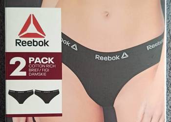REEBOK figi damskie 2-pak, rozmiar L (42), kolor: czarny / szary