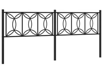 Metalowe wezgłowie czarne 200 cm WM-376166