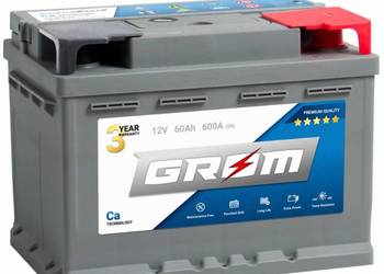 Akumulator 60Ah 600A EN Grom Premium