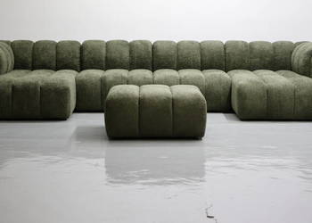 TNN Narożnik Modułowy nowoczesne wielkie U puzzle salon butelkowa zieleń