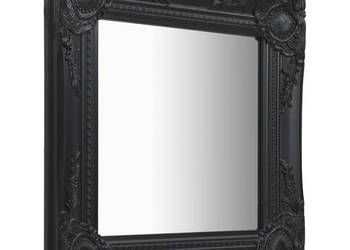 Lustro ścienne w stylu barokowym 40x40 cm czarne WM-320307