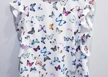 Wiosenna bluzeczka w kolorowe motyle (R42)