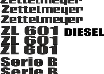 naklejki zettelmeyer zl 601 serie b