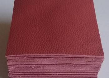 Skóra Kwadrat 8 x 8 cm (30 sztuk) Licowa Włoska Ceglany (43)