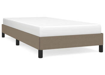 Rama łóżka bez materaca taupe obita tkaniną 100x200 cm WM-346700