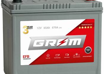 AKUMULATOR 65Ah 670A GROM EFB START&STOP DARMOWY DOWÓZ
