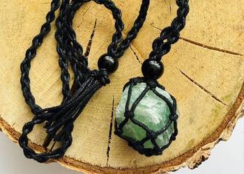 Naszyjnik makrama z kamieniem awenturyn