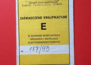 ( 1425 ) Legitymacja Zaświadczenie Kwalifikacyjne 3, Klich