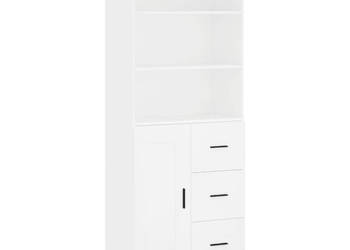 Witrynka biała 695x34x180 cm materiał drewnopochodny WM-3190037