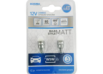 Żarówki Bosma W5W LED 6000K, komplet 2 sztuki