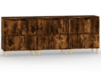 Komody 3 szt. przydymiony dąb 60x35x70 cm WM-3185772
