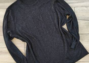 Czarny metaliczny sweter 46 48