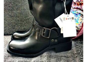 NOWE z metką buty RESERVED PREMIUM _ Ze SKÓRY NATURALNEJ botki kozaki SKÓRA