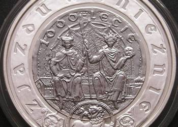 Polska 10 złotych 2000 - SREBRO - Zjazd Gniezno - stan 1