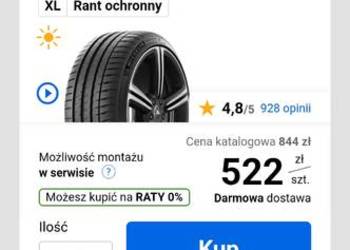 Opony letnie nowe Michelin Pilot Sport 4 2025r.