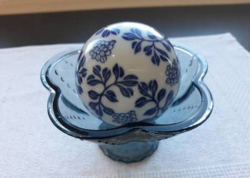 kula dywanowa  XIX wiek, ręcznie malowana porcelana, antyk
