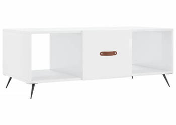 Stolik kawowy biały o wysokim połysku 102x50x40 cm WM-829270
