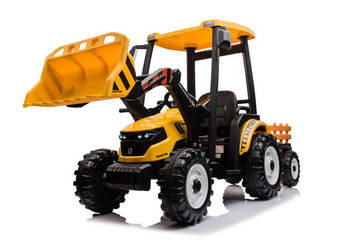 Autko na akumulator TRAKTOR Z PRZYCZEPĄ Hercules pilot zabawka jeździk