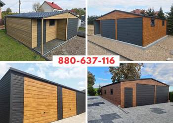 Garaż Blaszany Drewnopodobny 3x5 4x5 4x6 6x6 6x5Wiata Hala Magazyn!