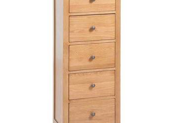 vidaXL Wysoka komoda, 45x32x110 cm, lite drewno dębowe（329924）