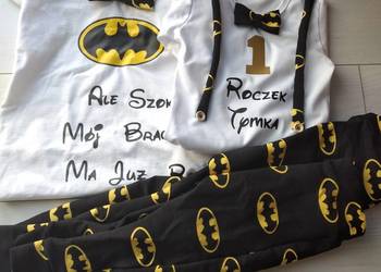 Komplet na roczek chłopca batman