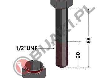Śruba 1/2"x88mm do kosiarki bijakowej Mulag 186674