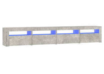 Szafka pod TV z oświetleniem LED szarość betonu 240x35x40 cm WM-3152765
