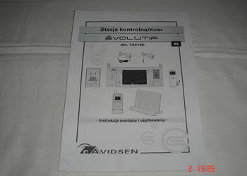 Sprzedam instrukcję instalacji i obsługi do Videofon AVIDSEN