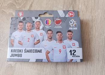 Kredki Świecowe Jumbo Polska Pzpn Astra dla dzieci - 12 Kolorów