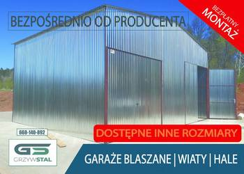 Garaż Blaszany Ocynkowany / Wiata Garażowa - Hala , Wiaty - GRZYWSTAL