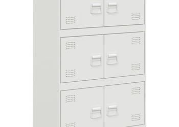 Szafka boczna biała 67x39x107 cm stal WM-841660