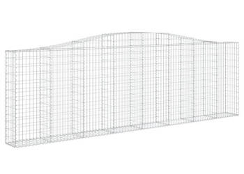Łukowaty kosz gabionowy 400x30x120/140 cm galwanizowane żelazo WM-153406