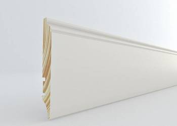 KASOLIK Listwa przypodłogowa drewniana biała PW90