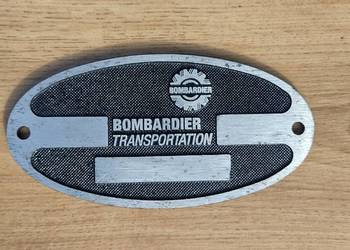 Bombardier Tabliczka logo emblemat znaczek wagon kolejowy Bombardier Tabliczka logo emblemat znaczek wagon kolejowy