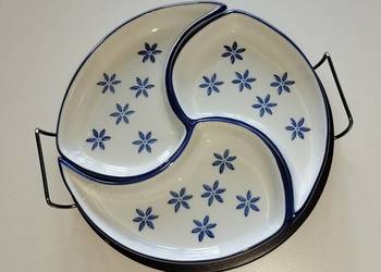 Komplet porcelanowych salaterek Domexa na tacy